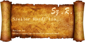 Szeiler Rozália névjegykártya